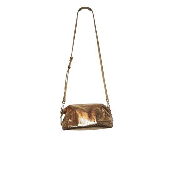 Sandro Gold Leather Clutch - Picture 7 of 7